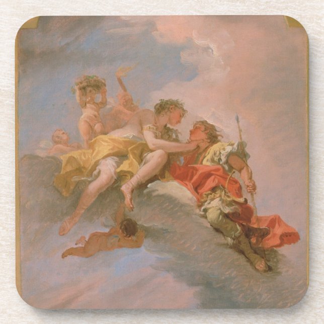 Venus und Adonis (Öl auf Leinwand) Untersetzer (Vorderseite)