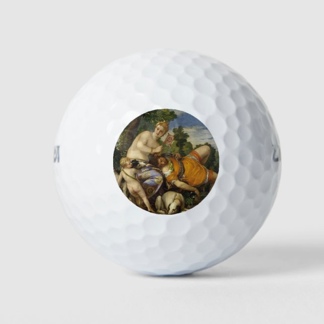 Venus und Adonis (von Paolo Veronese) Golfball (Vorderseite)