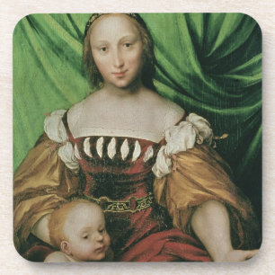 Venus und Amor, c.1524 (Öl auf limewood) Untersetzer