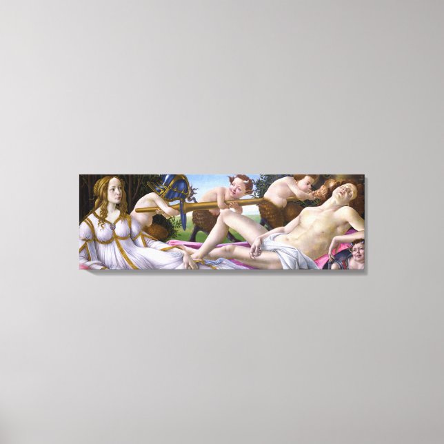 Venus und Mars von Botticelli - Leinwand (Vorderseite)