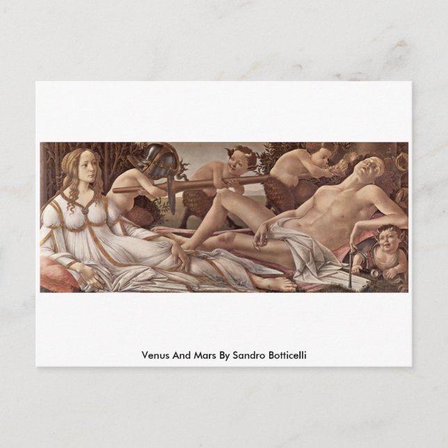 Venus und Mars von Sandro Botticelli Postkarte (Vorderseite)