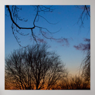 Venus und Merkur bei Sunset, Ohio Poster