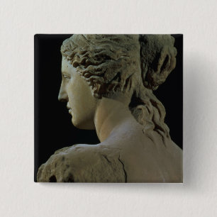 Venus von Milo, Detail der Rückseite des Kopfes, Button