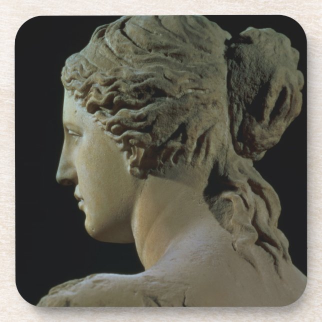 Venus von Milo, Detail der Rückseite des Kopfes, Getränkeuntersetzer (Vorderseite)