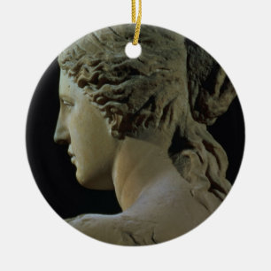 Venus von Milo, Detail der Rückseite des Kopfes, Keramikornament
