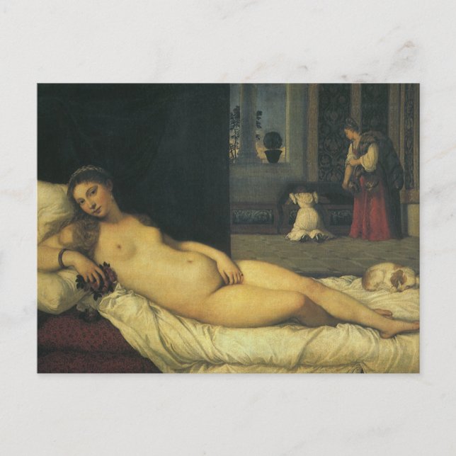 Venus von Urbino von Tizian, Renaissance Art Postkarte (Vorderseite)