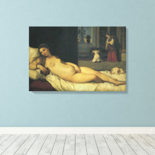 Venus von Urbino von Tizian, Renaissance-Kunst Leinwanddruck