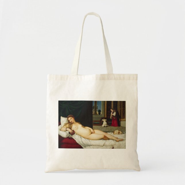 Venus von Urbino von Tizian Tragetasche (Vorne)