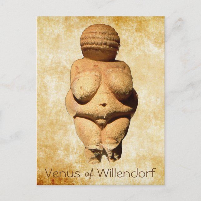 Venus von Willendorf Alte Kunst Postkarte (Vorderseite)