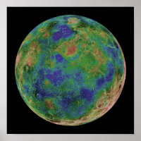 Venus, zentriert auf dem Südpol