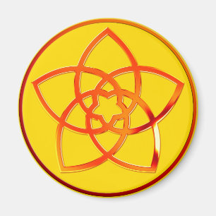 Venusblume / Venus Blume RED gelb Magnet