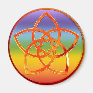 Venusblume / Venus Blume RED Kirschfarben Magnet