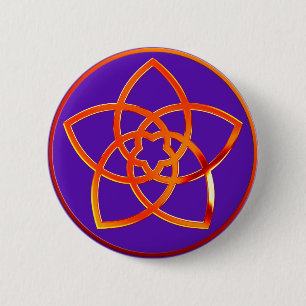 Venusblume / Venus Blume RED violett Button