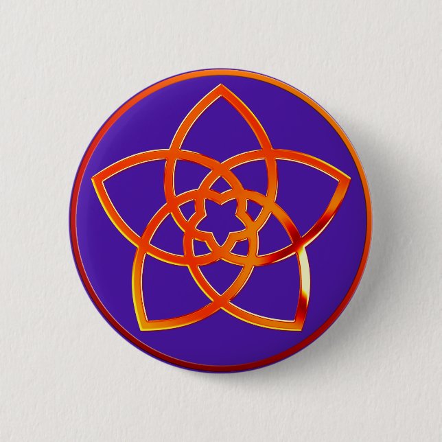 Venusblume / Venus Blume RED | violett Button (Vorderseite)