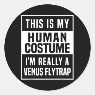 Venusfliegenfallen-Kostüm-Shirt lustige Halloween- Runder Aufkleber