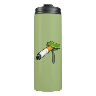 Venusfliegenfallen-Pflanze mit Zigarette Thermosbecher