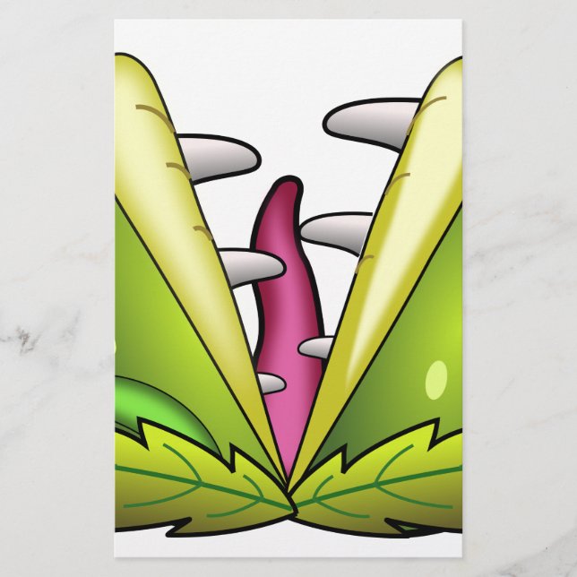Venusfliegenmonster Briefpapier (Vorderseite)