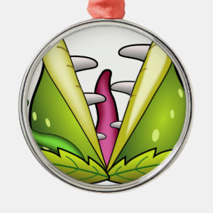 Venusfliegenmonster Silbernes Ornament