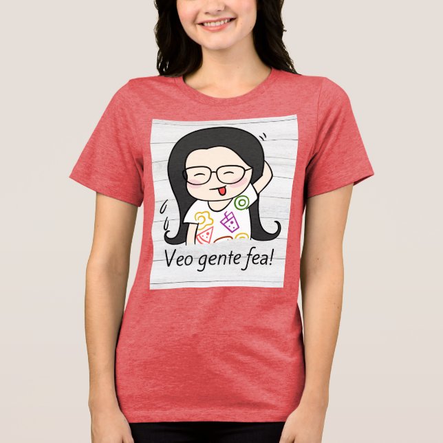 veo gente fea Tri-Blend shirt (Vorderseite)