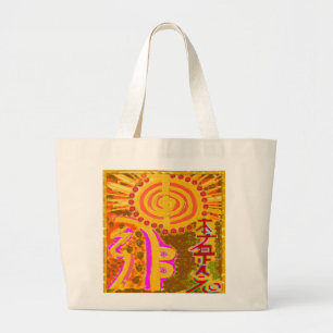 ver 2013. REIKI heilende Symbole Jumbo Stoffbeutel