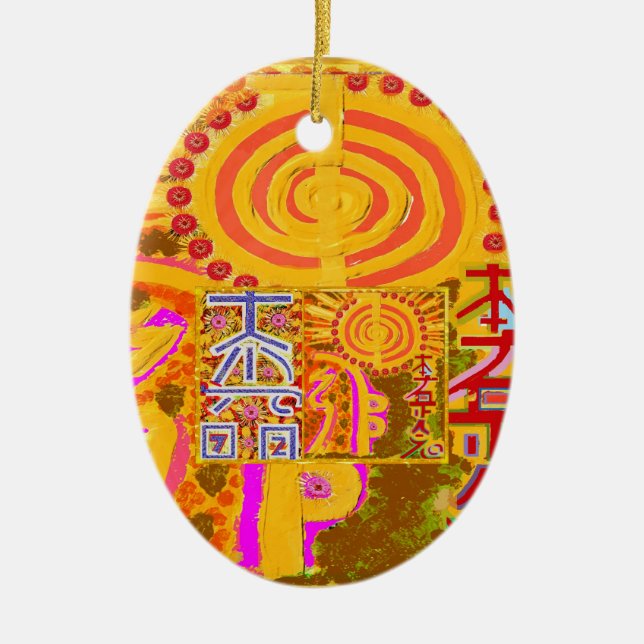 ver 2013. REIKI heilende VORLAGENsymbole Keramik Ornament (Vorne)