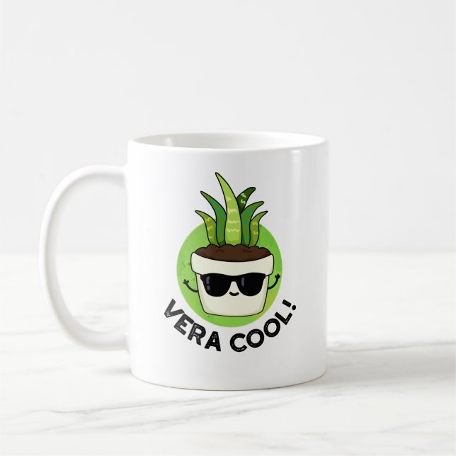 Vera Cool Funny Aloe Vera Pun Kaffeetasse (Links)