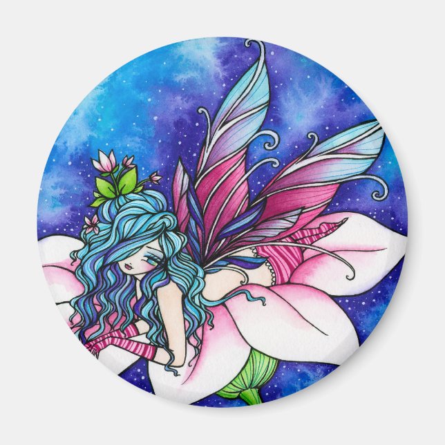 Vera Fairy Fantasy Blume Magnet (Vorne)