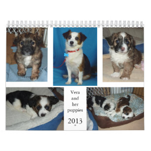 Vera und ihre Welpen Kalender