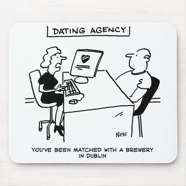 Verabred Agency Matches Beer Drinker mit einer Bra Mousepad (Vorne)