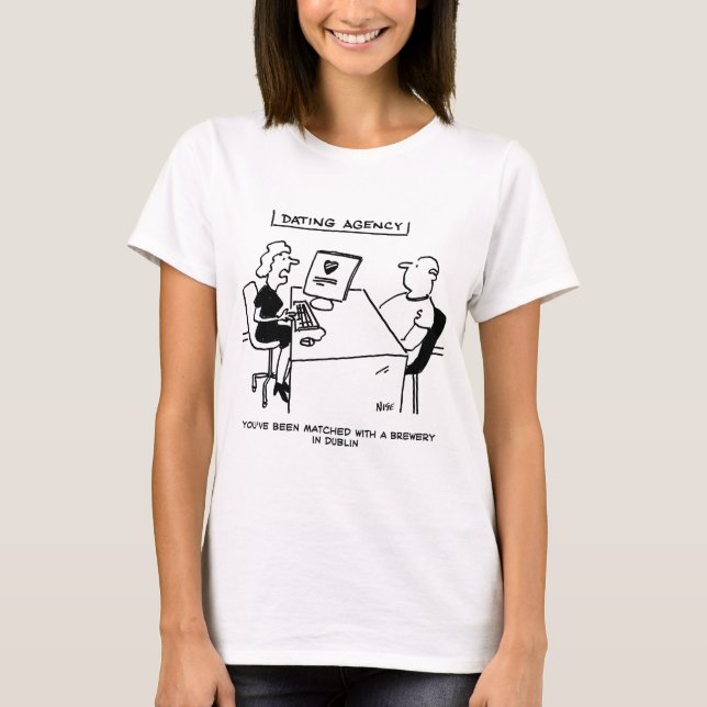 Verabred Agency Matches Beer Drinker mit einer Bra T-Shirt (Vorderseite)