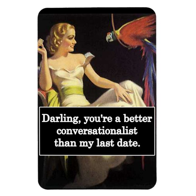 Verabreden ist schwierig Vintage Funny Graphic Magnet (Vertikal)
