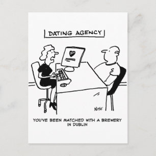 Verabredet Agentur passt zu einer Brauerei Postkarte