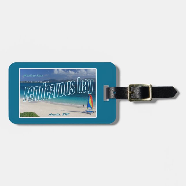 Verabredungs-Bucht, Anguilla-Gepäckanhänger Gepäckanhänger (Vorderseite horizontal)