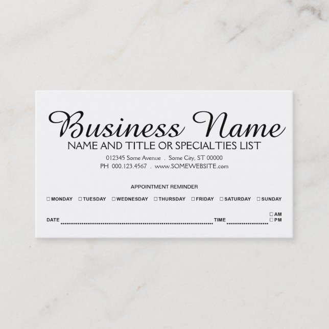 Verabredungs-Erinnerung Terminkarte (Vorderseite)