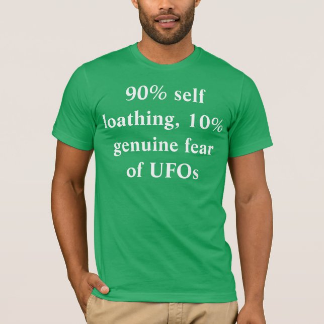verabscheuender 90% Selbst, 10% echte Furcht von T-Shirt (Vorderseite)