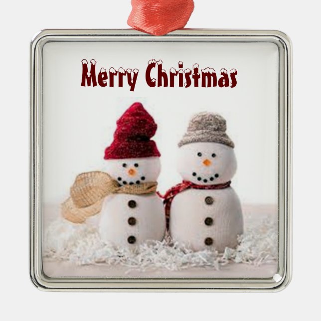 **VERABSCHIEDE HERR/FRAU SNOWMAN** CHRISTMAS ORNAM ORNAMENT AUS METALL (Vorne)
