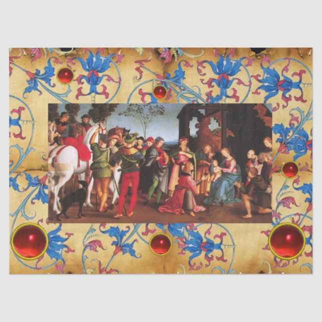 VERABSCHIEDEUNG DER WICHTIGSTEN FLORALPARCHMENT VO SEIDENPAPIER (Vorderseite)