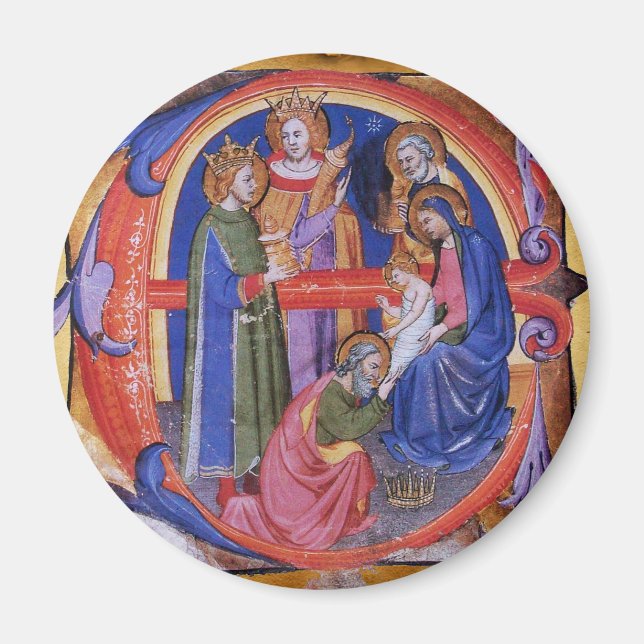 VERABSCHIEDEUNG DES PARCHMENTS DER MAGI-NATIVITÄT MAGNET (Vorne)