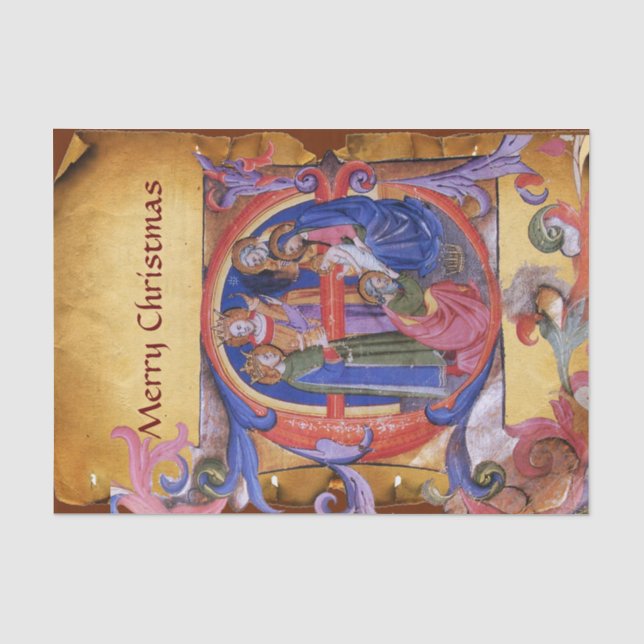 VERABSCHIEDEUNG DES PARCHMENTS DER MAGI-NATIVITÄT SEIDENPAPIER (Vorderseite)