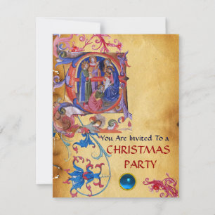 VERABSCHIEDEUNG DES PARCHMENTS MAGI FLORAL CHRISTM EINLADUNG