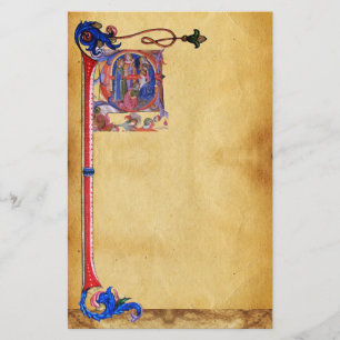 VERABSCHIEDEUNG VON MAGI CHRISTMAS PARCHMENT Red G Briefpapier