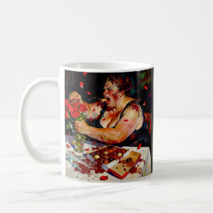 Verachtung für rote Rosen – Ein Porträt roher Wut Kaffeetasse