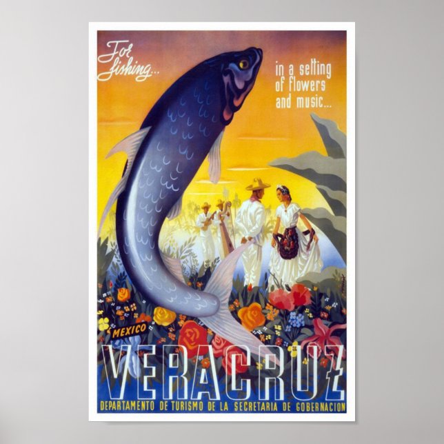 Veracruz Mexico Vintage Travel Poster (Vorne)
