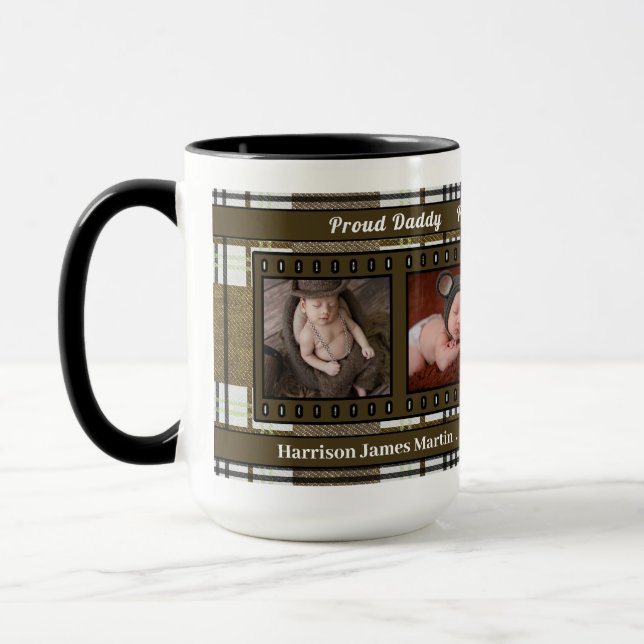 VERALTET: Karierte 4 Foto-Tasse Browns Tasse (Links)