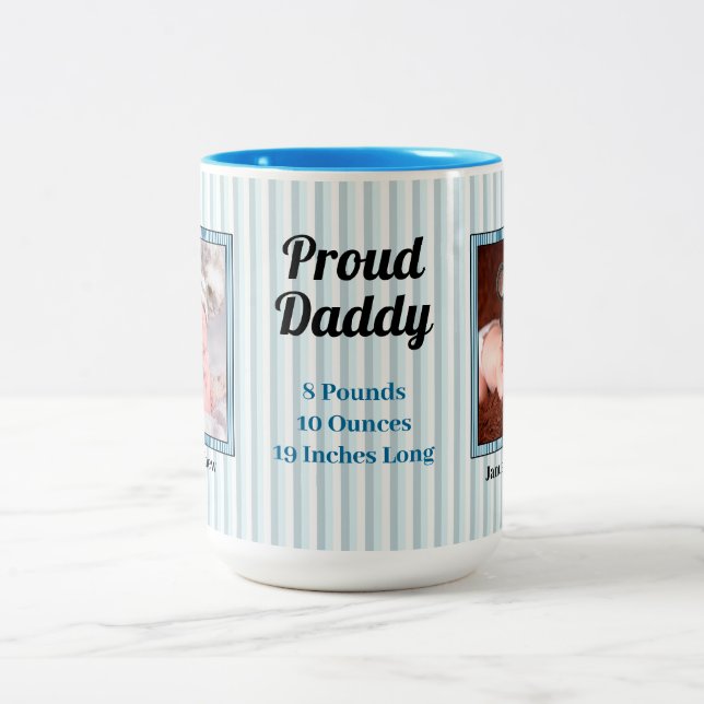 VERALTETE Baby-Tasse für Vater Zweifarbige Tasse (Mittel)