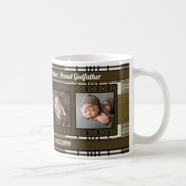 VERALTETES kariertes stolzes Foto Browns Pate-4 Kaffeetasse (Rechts)