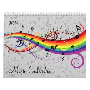 Veränderbarer Jahr-Musik-Kalender Kalender