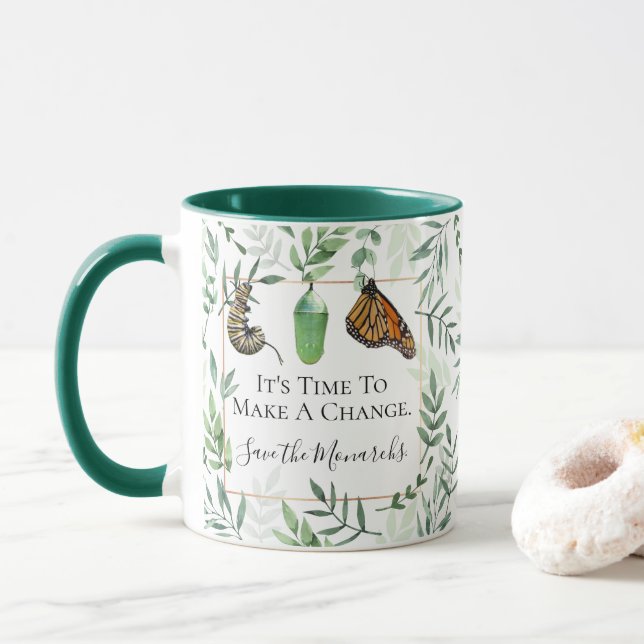 Verändern Sie den Monarchschmetterlingsschutz Tasse (Mit Donut)