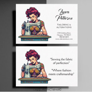 Veränderung der Vintagen Nähmaschine Visitenkarte