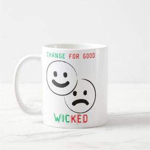 Veränderung für gute Schlechte Kaffeetasse